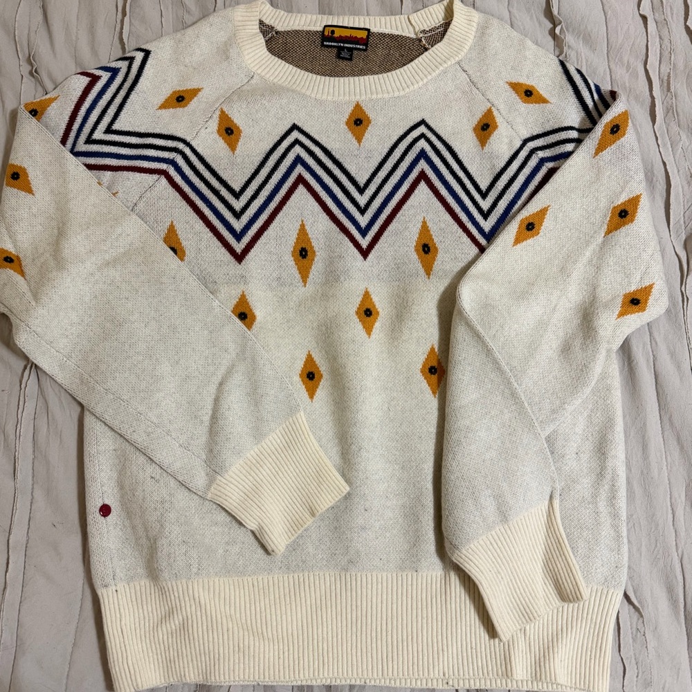 Brooklyn Industries Igloo Vintage Wool blend Pullover Fair Isle, size L